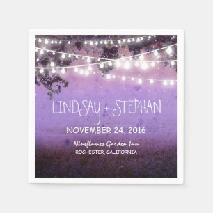 Strijklichten paarse rustieke papieren servetten