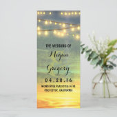 Strijklichten Palmen Strand Zonsondergang Trouwpro Programmakaart (Staand voorkant)