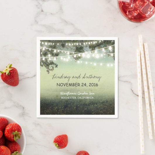 Strijklichten rustieke papieren servetten (Insitu)