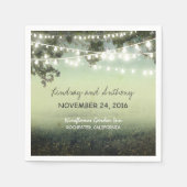 Strijklichten rustieke papieren servetten (Voorkant)