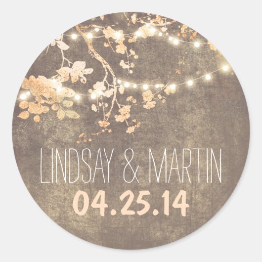 Strijklichten schattig en fancy bruiloft stickers (Voorkant)