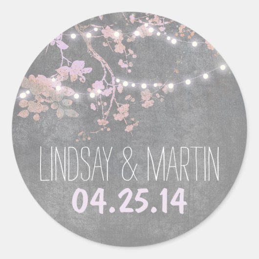 Strijklichten schattig en fancy bruiloft stickers (Voorkant)