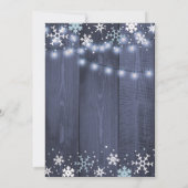 Strijklichten sneeuwvlokken chique winter zoet zes kaart (Achterkant)