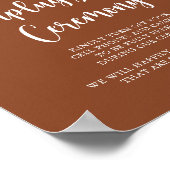 Strijklichten Terracotta Unplugged Ceremonie Poster (Hoek)