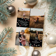 Strijklichten Vrolijk Helder Kerstmis Fotocollage