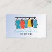 Strijkmachine Strijkdroog Blauw reinigen Visitekaartje (Voorkant)