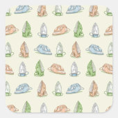 Strijkpatroon Vierkante Sticker (Voorkant)