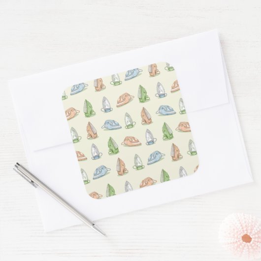 Strijkpatroon Vierkante Sticker (Envelop)