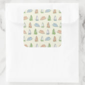 Strijkpatroon Vierkante Sticker (Tas)