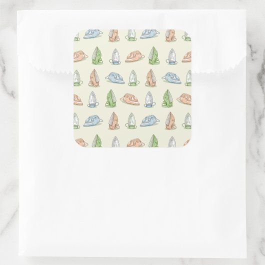 Strijkpatroon Vierkante Sticker (Tas)