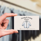 Strijkservice en wasserij visitekaartje