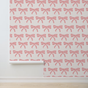 strik coquette roze behang