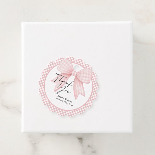 Strik dank je bedankjes labels (In situ)