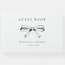  strik zwart & wit bruiloft gastenboek