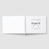 strik zwart & wit bruiloft gastenboek (Volledig)