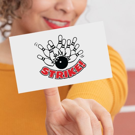 Strike - 10-pinbowling rechthoekige sticker