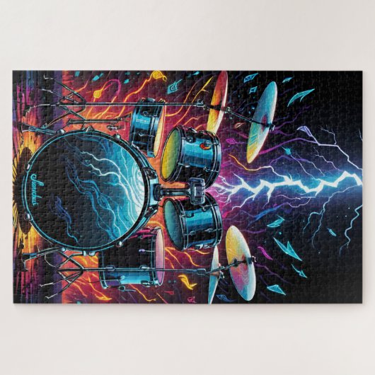 Strike A Beat Drum Set Legpuzzel (Horizontaal)