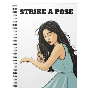 "STRIKE A POSE" ASIAN LADY NOTITIEBOEK