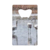 Strike A Pose Flamingo Waterverf Creditkaart Flessenopener (Achterkant)