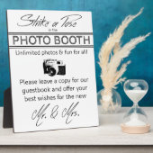 Strike a Pose Foto Booth Plaque Fotoplaat (Zijkant)