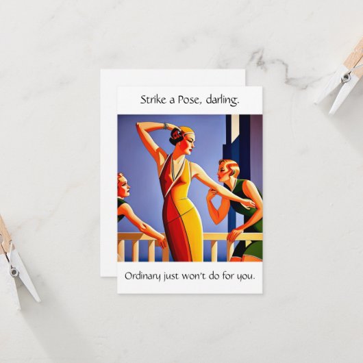 Strike a Pose Kaart (Voorkant / Achterkant in situ)