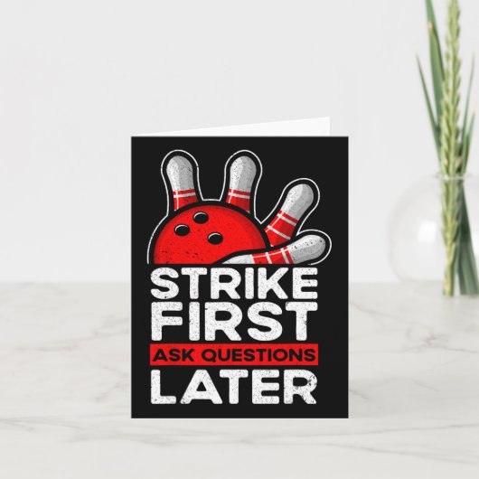 Strike - Bowling Ball Funny Bowling Kaart (Voorkant)
