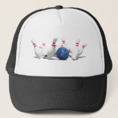 Strike. Bowling Ball & Pins: Trucker Pet (Voorkant)