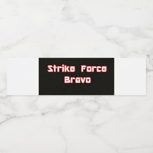 Strike Force Bravo Waterfles Etiket (Enkel label)