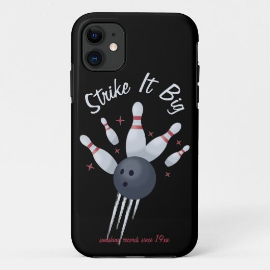 Strike it Big - Bowling Ball die in spelden smaakt Case-Mate iPhone Case (Achterkant)