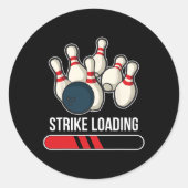 Strike Loading Bowling Ronde Sticker (Voorkant)