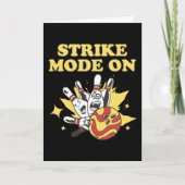 Strike Mode Bowling Player Bowling Gift Kaart (Voorkant)