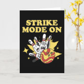 Strike Mode Bowling Player Bowling Gift Kaart (Gele Bloem)