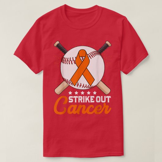 Strike Out ADHD Awareness Month Oranje Ribbon Base T-shirt (Design voorkant)