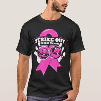 Strike Out Borstkanker Awareness Bowling T-shirt