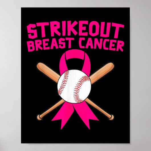 Strike Out Borstkanker Bewustzijn Verkoop Strijder Poster (Voorkant)