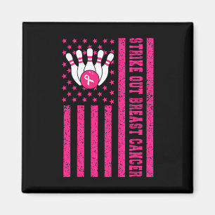 Strike Out Bowling Ribbon Verenigde Staten Vlag Bo Magneet