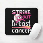 Strike Out Breast Cancer Awareness Baseball Softba Muismat (Met muis)