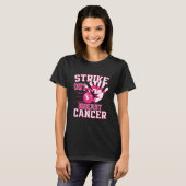 Strike Out Breast Cancer Awareness Bowling Pink T-shirt (Voorkant volledig)