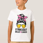 Strike Out Breast Cancer Awareness Softball Mam Wo T-shirt (Voorkant)