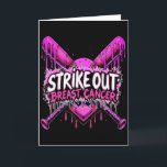 Strike Out Breast Cancer Baseball Softball Drip Ho Kaart<br><div class="desc">Strike Out Breast Cancer Baseball Softball Drip Home Plate</div>