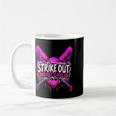 Strike Out Breast Cancer Baseball Softball Drip Ho Koffiemok (Links)