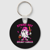 Strike Out Breast Cancer Shirt Boy Baseball Drip N Sleutelhanger (Voorkant)
