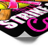 Strike Out Breast Cancer Warrior Softball Nk Ribbo Poster (Hoek)