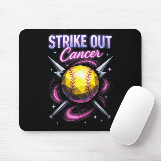 Strike Out Cancer - Breast Cancer Softll Support  Muismat (Met muis)
