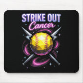 Strike Out Cancer - Breast Cancer Softll Support  Muismat (Voorkant)