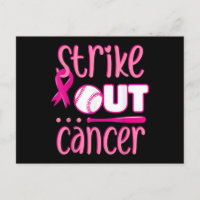 Strike Out Cancer Softball Ball Mammogram Roze