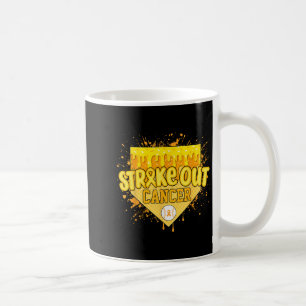 Strike Out Childhood Cancer Boys Baseball Drip Gol Koffiemok