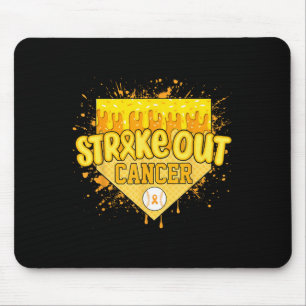 Strike Out Childhood Cancer Boys Baseball Drip Gol Muismat