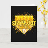 Strike Out Kanker Bij Kinderen Jongens Baseball Dr Kaart (Gele Bloem)