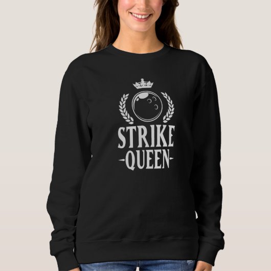 Strike Queen Cute Bowling League Girl Trui (Voorkant)